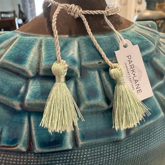 Park Lane Cross Bracelet with Light Green Tassels - Picture 5 of 12